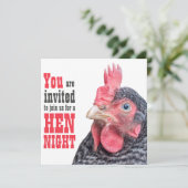 Hen Night Dames Bachelorette Party Big Chicken Kaart (Staand voorkant)