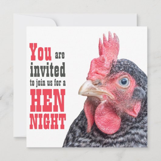 Hen Night Dames Bachelorette Party Big Chicken Kaart (Voorkant)