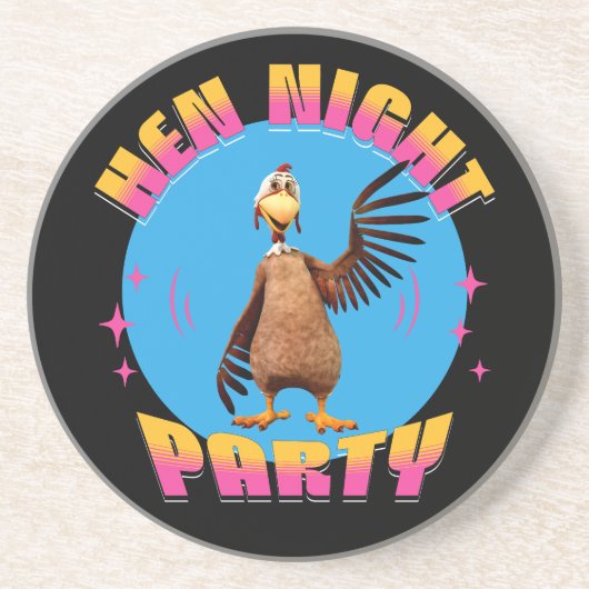 Hen Night Party Grappig vrijgezellenfeest Zandsteen Onderzetter (Voorkant)
