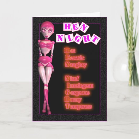 Hen Night Party Uitnodiging Meisjes (Voorkant)