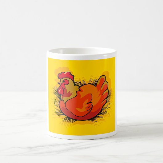 Hen on Nest Bright Farmyard Chicken Koffiemok