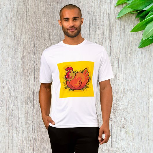 Hen on Nest Bright Farmyard Chicken T-shirt