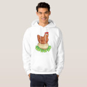 Hen op een gouden eieren hoodie (Voorkant volledig)