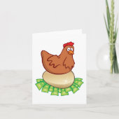 Hen op een gouden eieren kaart (Voorkant)