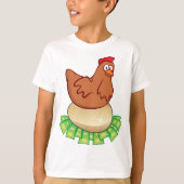 Hen op een gouden eieren t-shirt (Voorkant)