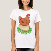 Hen op een gouden eieren t-shirt (Voorkant)