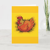 Hen op Nest Bright Farmyard Chicken Kaart (Voorkant)
