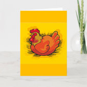 Hen op Nest Bright Farmyard Chicken Kaart