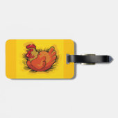 Hen op Nest Heldere Boerderij Kip Bagagelabel (Achterkant horizontaal)