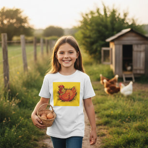 Hen op Nest Heldere Boerderij Kip T-shirt
