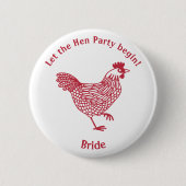 Hen Party Bachelorette Bride Ronde Button 5,7 Cm (Voorkant)