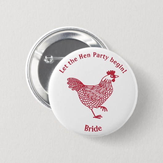 Hen Party Bachelorette Bride Ronde Button 5,7 Cm (Voorkant /achterkant)