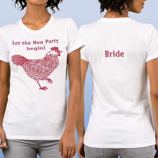 Hen Party Bachelorette Bride T-shirt