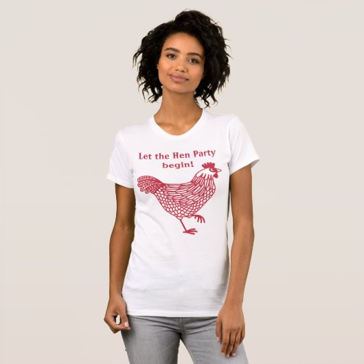 Hen Party Bachelorette Bridesmaid T-shirt (Voorkant volledig)