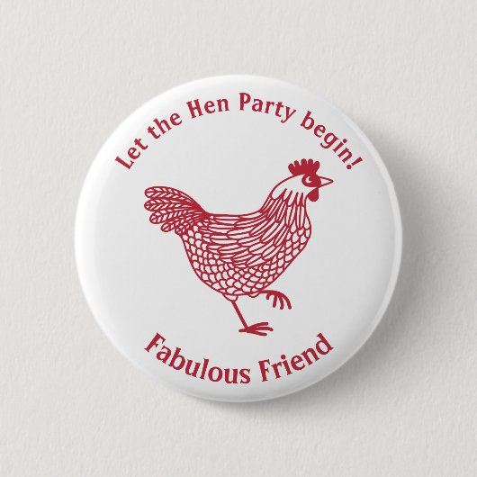 Hen Party Bachelorette Ronde Button 5,7 Cm (Voorkant)