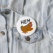 Hen party badge pin for bride to be ronde button 7,6 cm (In situ)