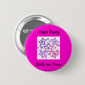 Hen Party Badge Ronde Button 5,7 Cm (Voorkant /achterkant)