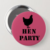 "Hen Party"-badges Ronde Button 4,0 Cm (Voorkant /achterkant)