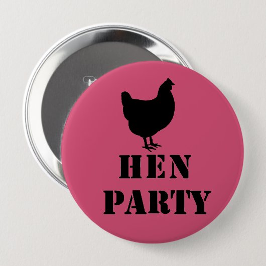 "Hen Party"-badges Ronde Button 4,0 Cm (Voorkant /achterkant)