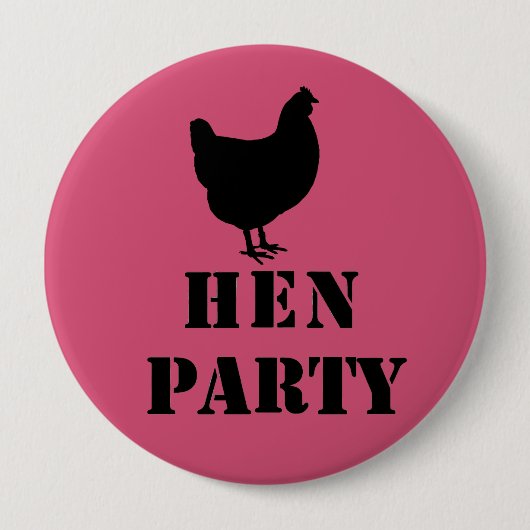 "Hen Party"-badges Ronde Button 4,0 Cm (Voorkant)