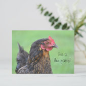 Hen party batchelorette-uitnodiging kaart (Staand voorkant)