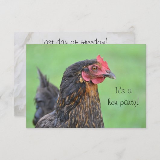 Hen party batchelorette-uitnodiging kaart (Voorkant / Achterkant)