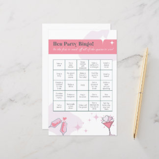 Hen Party Bingo | Hen Do | IJsbreker | Bruiloft