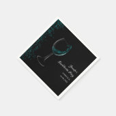 Hen party blauw Mocktail vrijgezellenfeest Servet (Hoek)