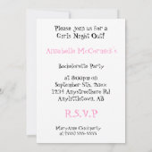 Hen Party. Chicken and Hens Bachelorette Invite Kaart (Achterkant)