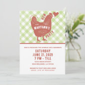 Hen Party Chicken Bachelorette Uitnodiging (Staand voorkant)