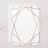 Hen Party | Faux Roos Gold Geometric op White Kaart (Achterkant)
