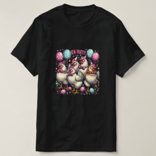 HEN PARTY! Feestelijke Kip Feest Design T-shirt