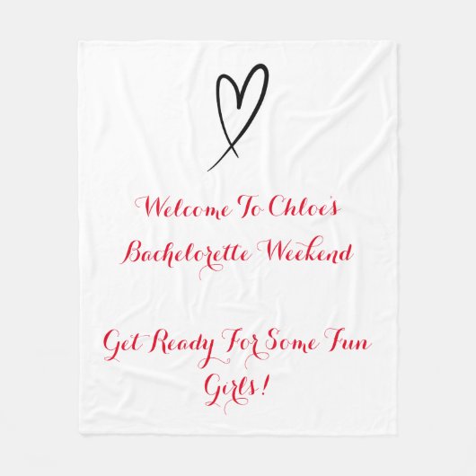 HEN PARTY FLEECE DEKEN (Voorkant)