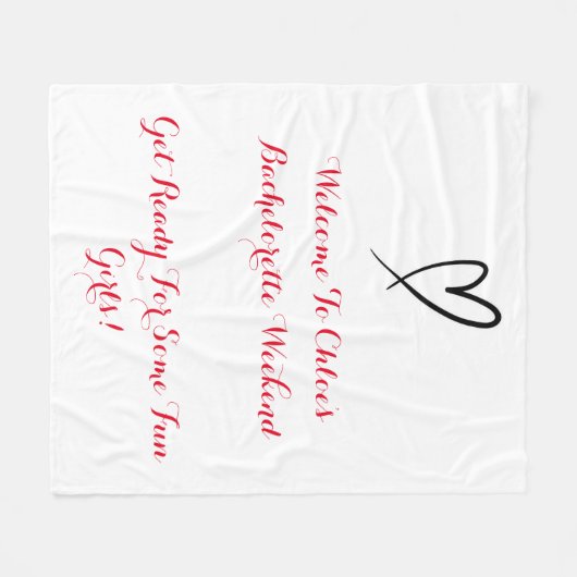 HEN PARTY FLEECE DEKEN (Voorkant (Horizontaal))