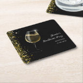 Hen party gold Mocktail vrijgezellenfeest Kartonnen Onderzetters (Schuin)