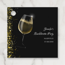 Hen party gold Mocktail vrijgezellenfeest schitter Bedankjes Labels