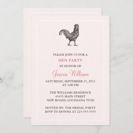 Hen Party Kaart (Voorkant / Achterkant)