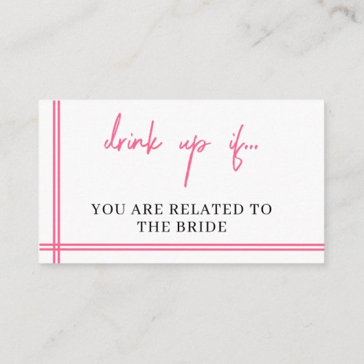 Hen Party Kaart spel, Drink spel, Hen Do, Partij (Achterkant)