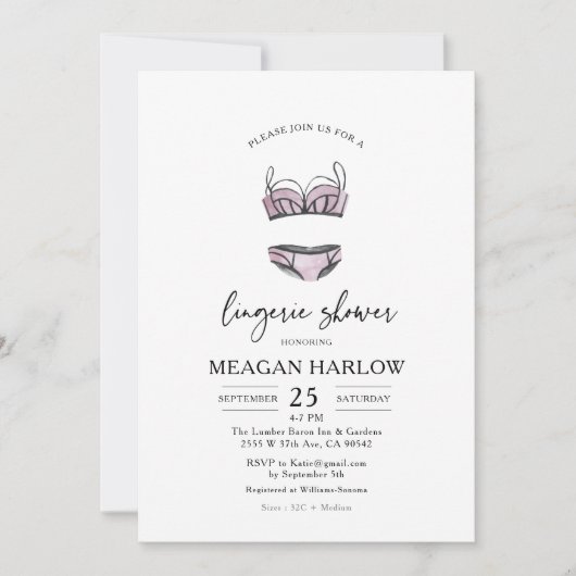 Hen Party Lingerie Bachelorette Party Uitnodiging (Voorkant)