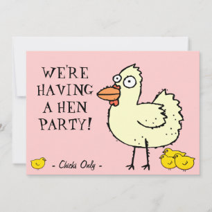 Hen Party. Nodig Chicken uit om een vrijgezellenfe Kaart