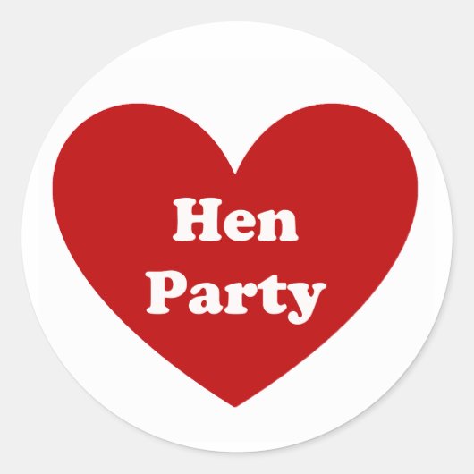Hen Party Ronde Sticker (Voorkant)