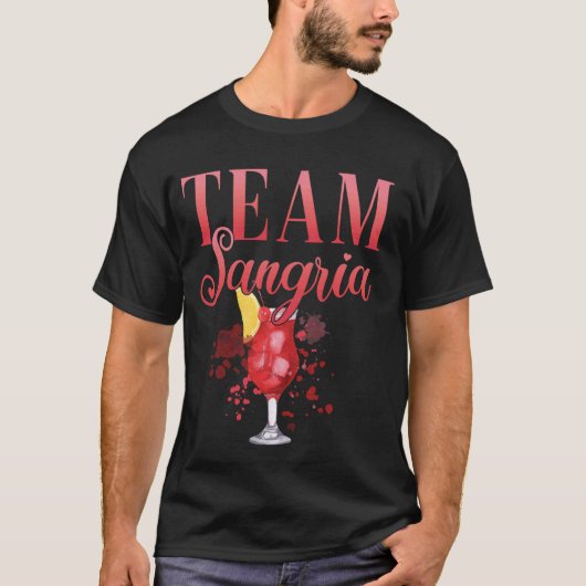 Hen Party Team Sangria Cocktail voor Bartender T-shirt (Voorkant)