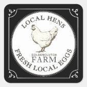 HEN PASTURED ETIKET ETIKET zwart (Voorkant)