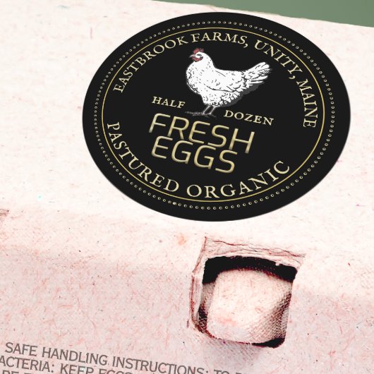 HEN PASTURED ETIKET ETIKET zwart