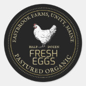 HEN PASTURED ETIKET ETIKET zwart (Voorkant)