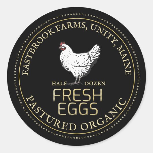  HEN PASTURED ETIKET ETIKET zwart (Voorkant)