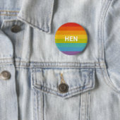Hen Pronomen Straight Rainbow Ronde Button 5,7 Cm (In situ)