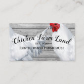 Hen Rustic Kippenboerderij Verse Eieren Visitekaartje (Voorkant)