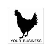 Hen Sillouette, Boerderij Kip met Tekst Rubberstempel (Afrduk)