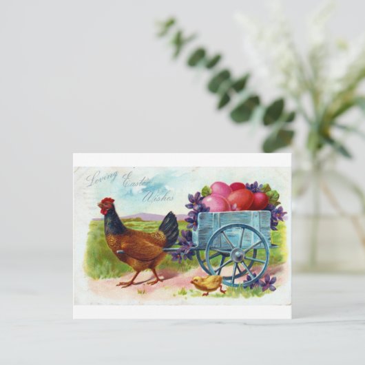 Hen trekkar Pasen  Briefkaart (Staand voorkant)